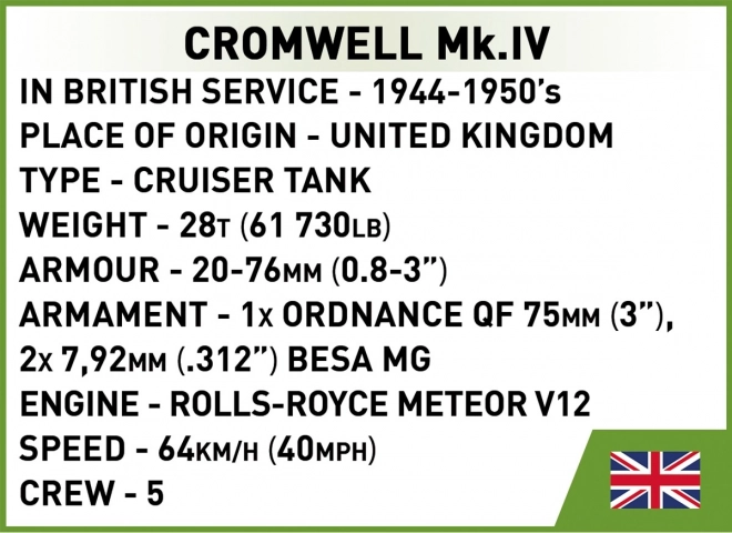 CROMWELL Mk.IV Britischer Panzer-Bausatz