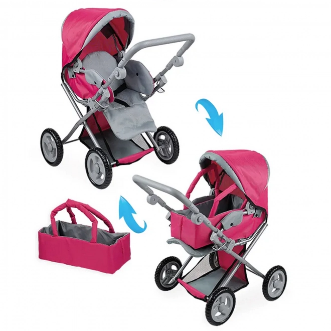 Woopie royal puppenwagen 4-in-1 mit babyschale und verstellbarem griff