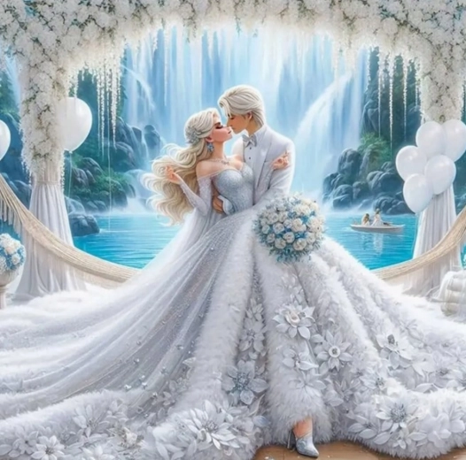 Diamantmalerei Hochzeit 30x40 cm