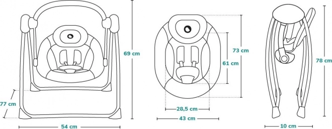 Babywippe Otto Rosa von Lionelo – Rosa Baby