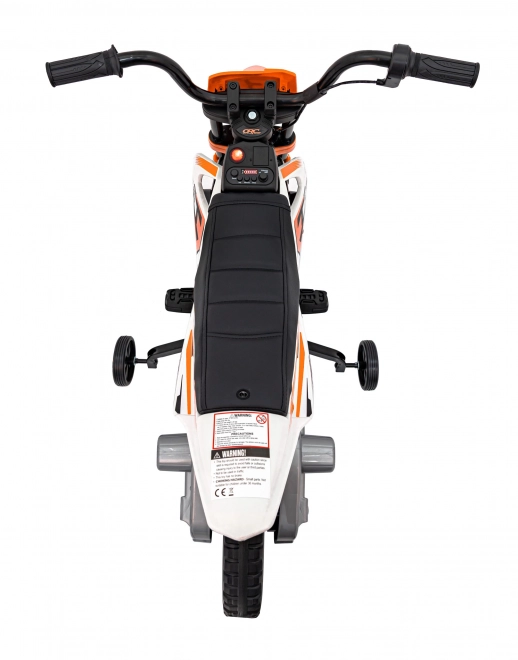 Kinderfahrt auf dem Motorrad PANTONE 361C Orange mit EVA-Rädern und Audiopanel