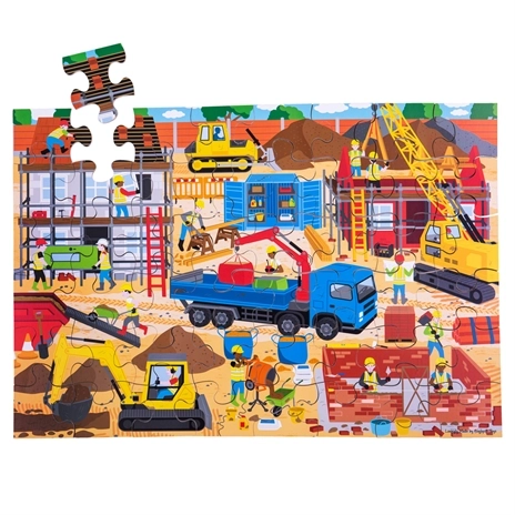 Bigjigs Toys Bodenpuzzle Baustelle