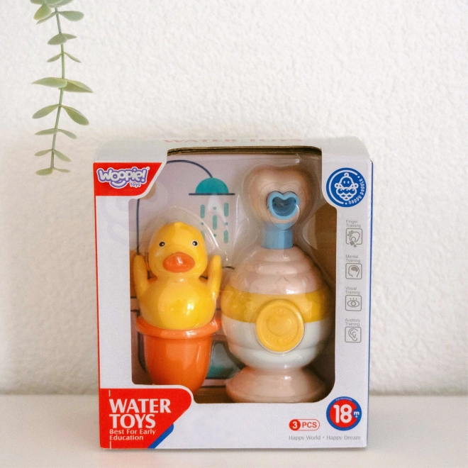 Badespielzeuge Set mit Becher, Ente & Seifenspender