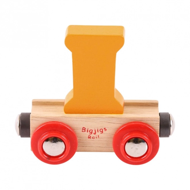 Holz-Eisenbahnwaggon Buchstabe I von BIGJIGS RAIL