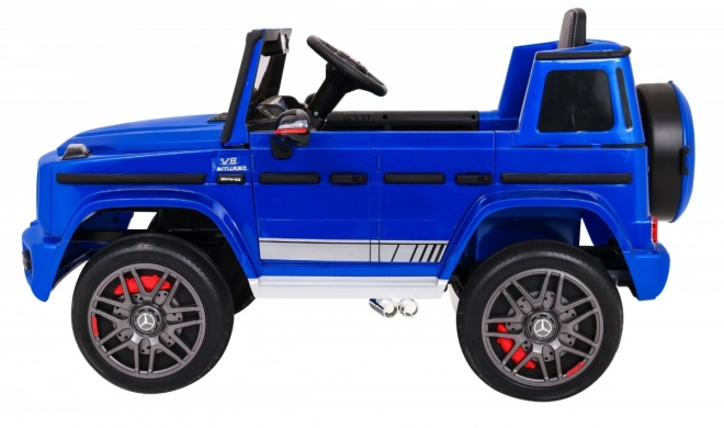 Mercedes AMG G63 für Kinder Blaue Farbe + Fernbedienung + MP3 LED + langsamer Start + EVA + Gurte