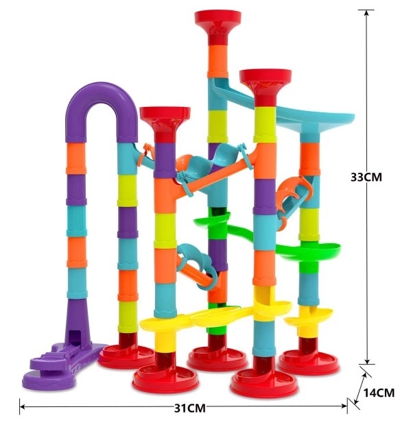 Woopie spiralen-kugelbahn set 76 teile