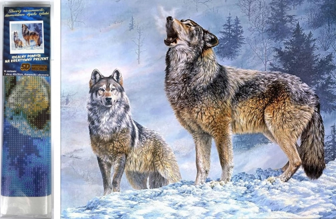 Diamant Malerei Wolfs Ruf 30x40 cm