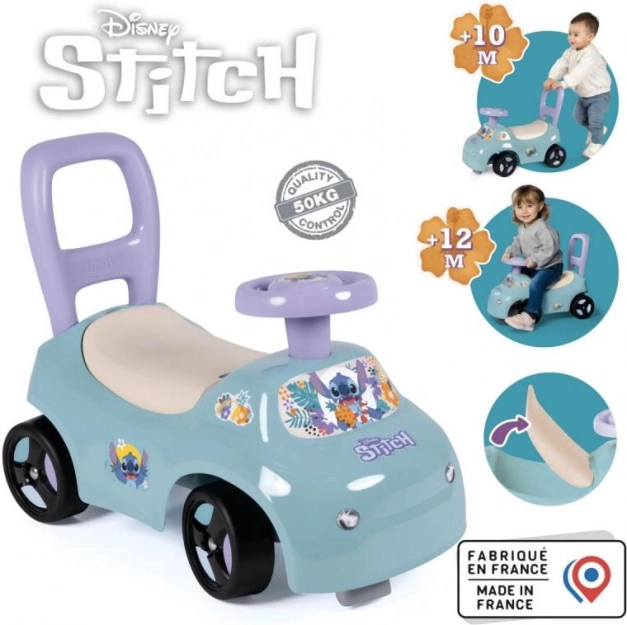 Rutschauto mit Stitch-Motiv