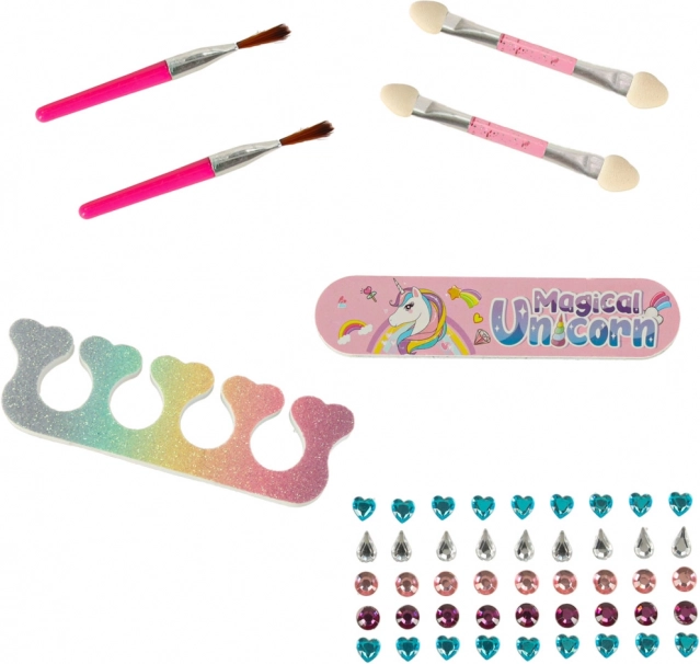 Kinderschminkset Einhorn für Make-up und Nägel