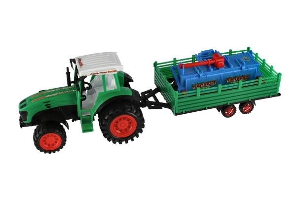 Traktor mit Anhänger und Rotavator aus Kunststoff