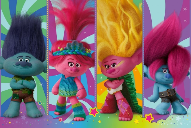 Trefl Puzzle Super Shape XL Trolls 3: Trollspiele 104 Teile