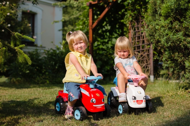 Falk Traktor Rainbow mit Anhänger Weiß für Kleinkinder