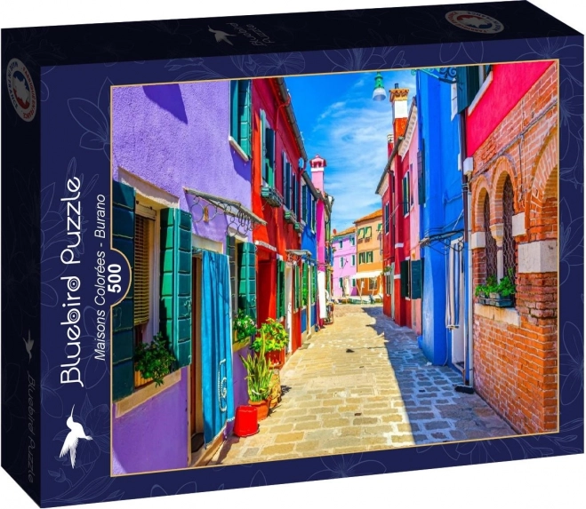 Puzzle Bunte Häuser auf der Insel Burano 500 Teile