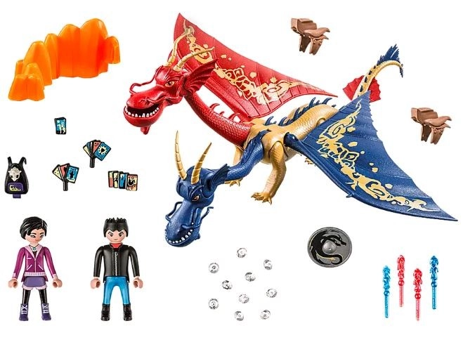Zweiköpfiger Drache voller Action