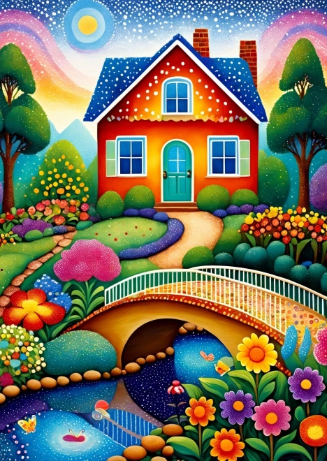 ENJOY Puzzle Buntes Haus 1000 Teile