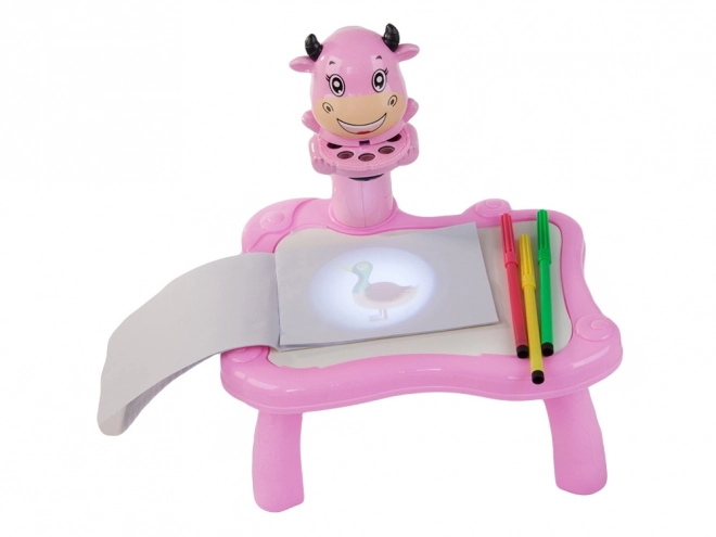 Lernprojektionstisch für Kinder in Rosa