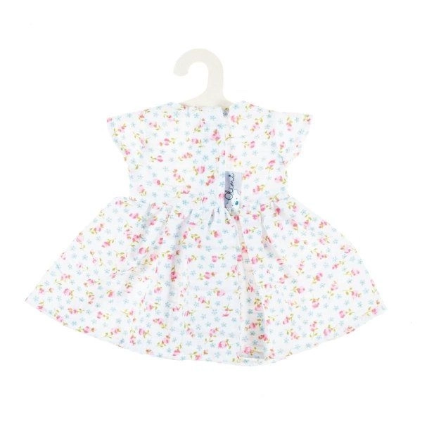 Kleid für Miniland Puppe 38 cm, heller Blumendruck