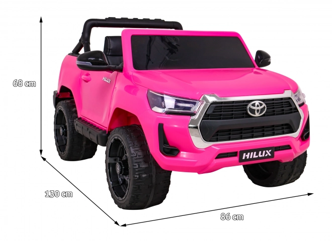 Toyota Hilux auf Batterie für Kinder Rosa + Antrieb 4x4 + Fernbedienung + 2 Sitzplätze + MP3 Radio + LED