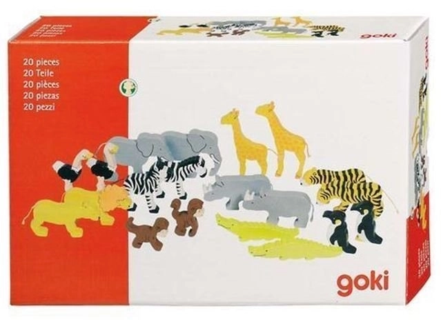 Goki Holz-Afrikatiere Set