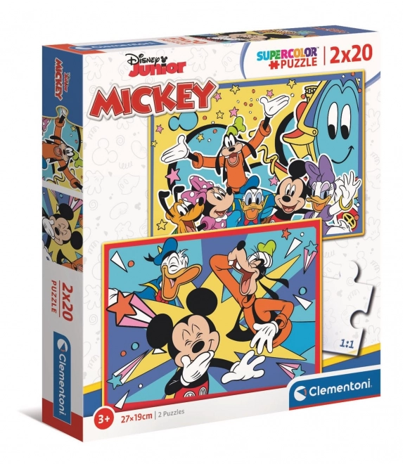 Clementoni Puzzle Mickey Maus mit Freunden 2x20 Teile