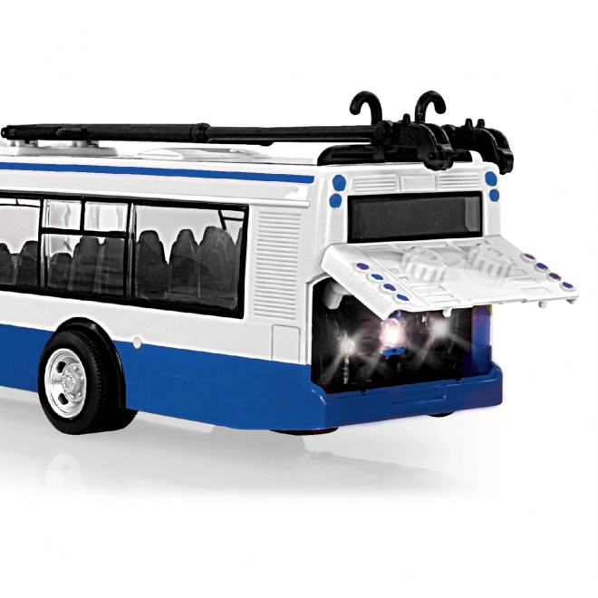 Trolleybus mit tschechischer Ansage 28 cm Blau