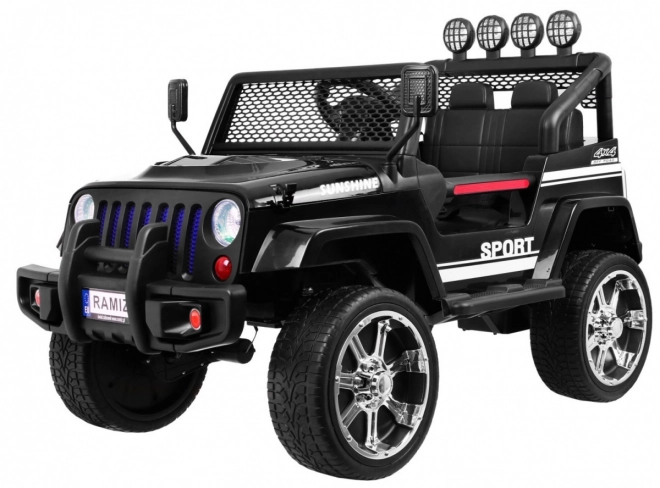 Elektrisches Auto Jeep Raptor 4x4 Schwarz