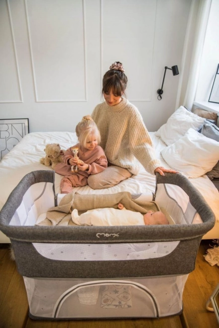 Babybett MoMi SMART BED 3-in-1 Grau