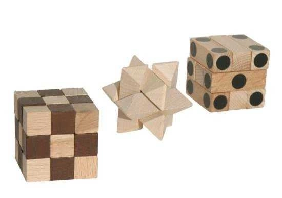 Holz-Puzzles Trio IQ