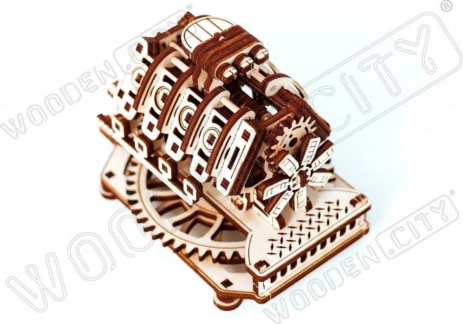 Holzmechanisches 3D-Puzzle V8 Motor