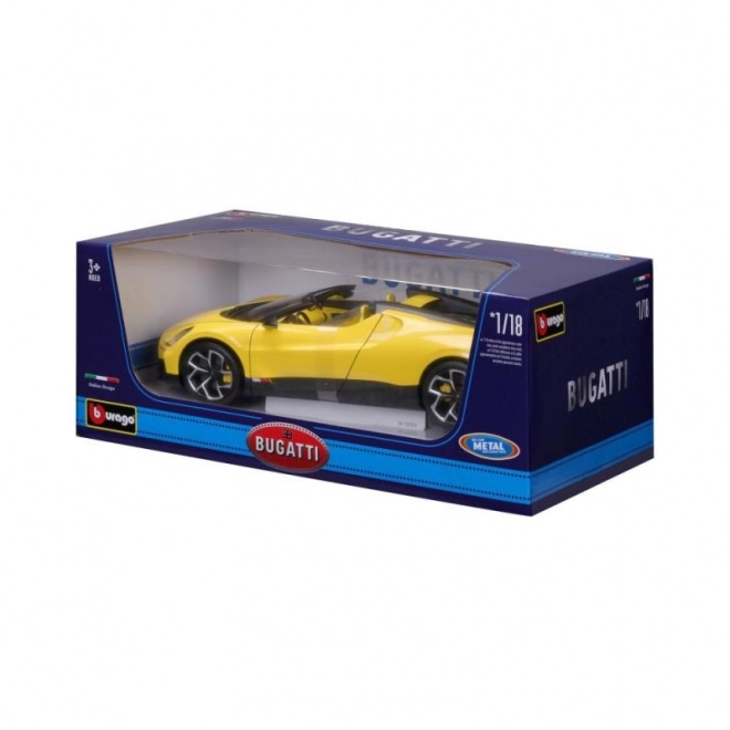 Bburago Bugatti Mistral Gelb Modellauto im Maßstab 1:18