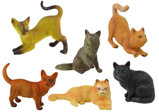 Set mit 6 Rasse Katzenfiguren