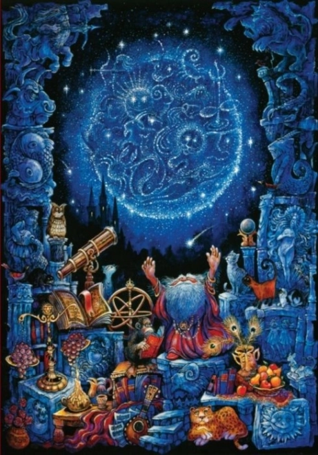 Leuchtendes Neon-Puzzle Astrologie 1000 Teile