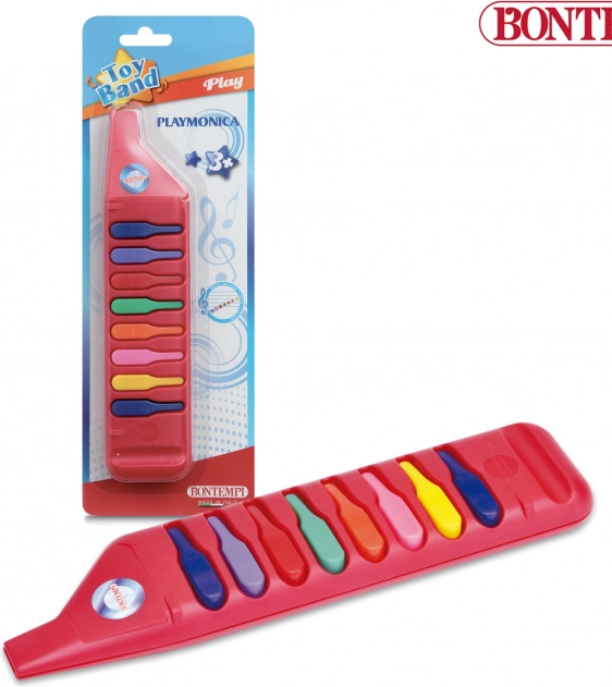 Bontempi Kinder Mundharmonika rot-blau