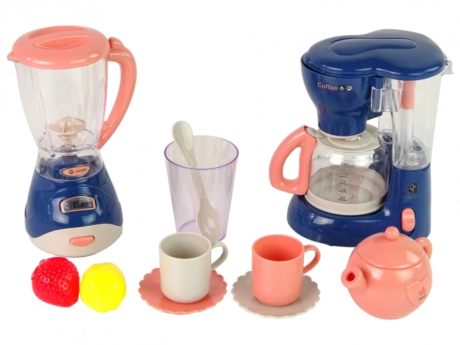 Küchenzubehör-Set für Kinder mit Kaffeemaschine und Mixer