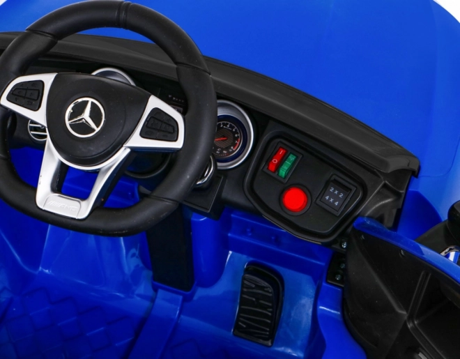 Mercedes Benz GLC63S für Kinder Blau + Fernsteuerung + 4x4 Antrieb + MP3 LED + EVA + langsamer Start
