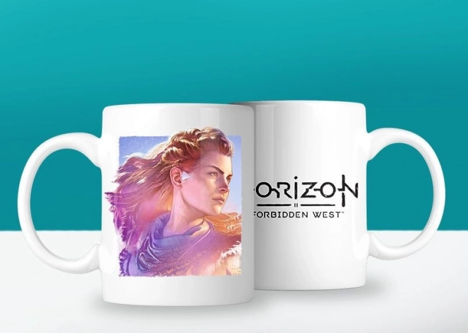 Farbwechselnder Becher mit Horizon Forbidden West Motiv