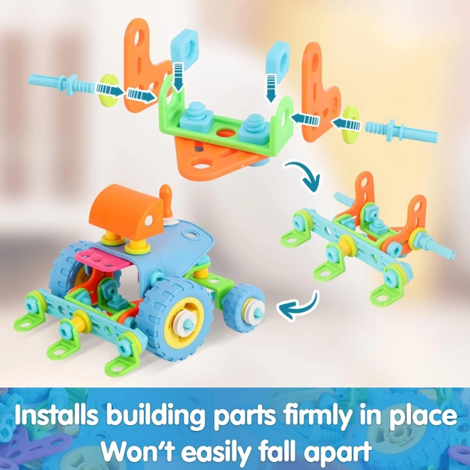 Konstruktionsset Fahrzeuge für Kinder 6v1