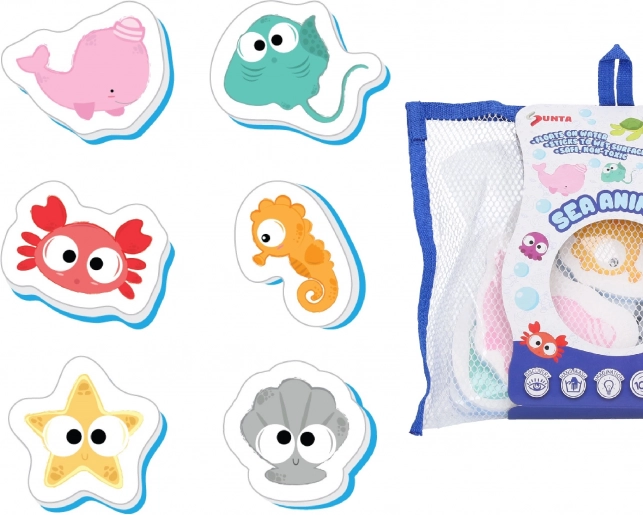 Badespielzeug aus Schaumstoff mit Motiven von Meeresbewohnern