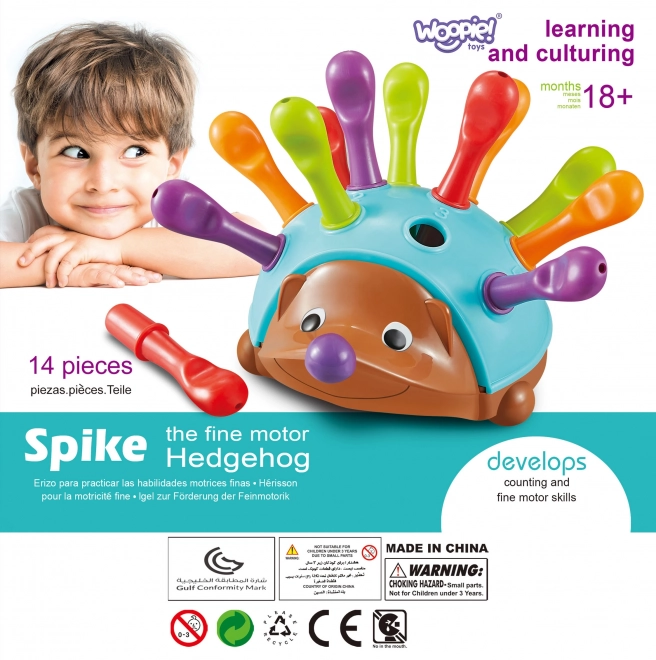 Woopie Geschicklichkeitsspiel Igel Sortierer Montessori Lernen von Zahlen und Farben 4 in 1