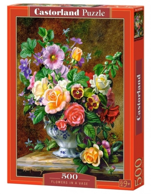 Puzzlemotiv Blumen in Vase 500 Teile