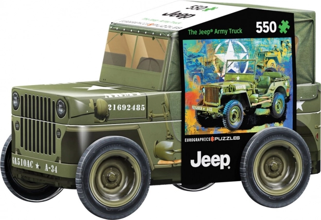 Puzzle in Blechdose Militärjeep 550 Teile