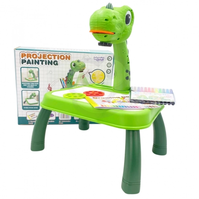 WOOPIE Dinosaurierprojektor mit Tafel und Stiften