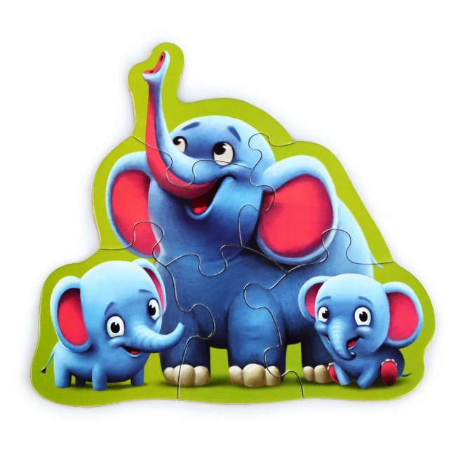 Puzzlika Tiere mit Jungen Puzzle Set