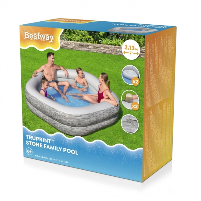 Bestway Familien-Gartenpool mit Sitzen und Getränkehaltern