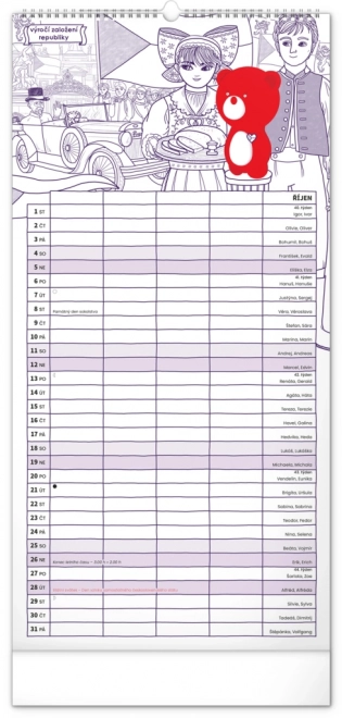 Familienplaner Kalender Teribear 2025