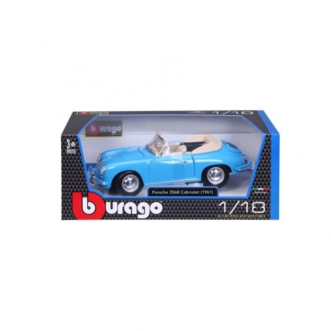 Porsche 356B Cabriolet Modellauto Blau