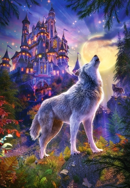 Puzzle 1000 Teile - Wolf und Burg