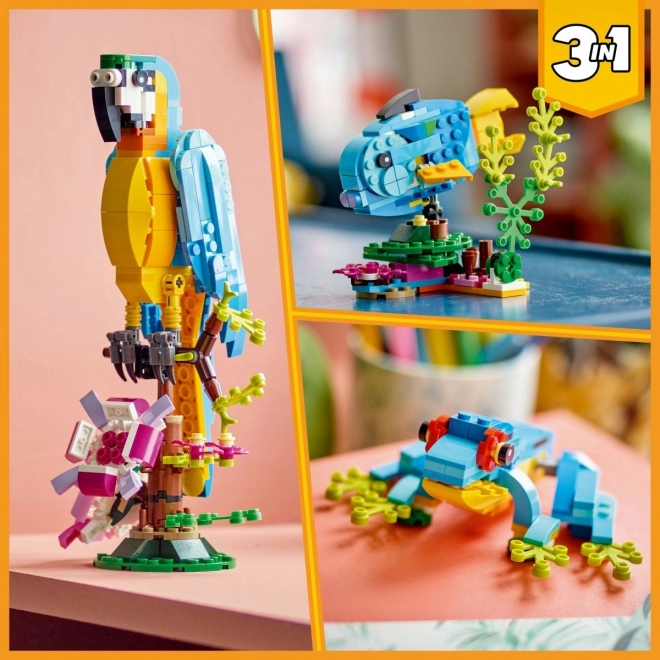 Exotischer Papagei LEGO Creator 3-in-1 Bauset