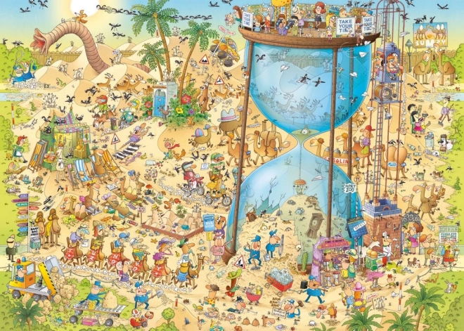 Heye-Puzzle Verrückter Zoo: Wüstenausstellung