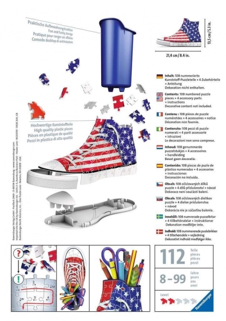 3D-Puzzle Amerikanischer Sneaker